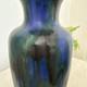 Art Nouveau Minton Hollins & Co Astra Ware Pottery Vase 1920's Blue Green 10 In