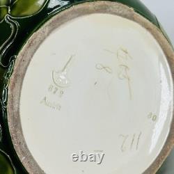 Arts Crafts pottery Julius Dressler Vase Austria Majolica Nouveau h33cm c1880