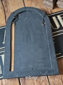 Arts and crafts nouveau style maiden pewter mixed metal frame green cabouchon