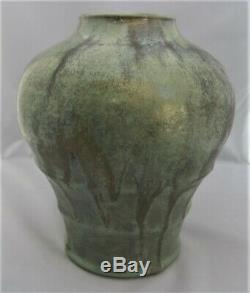 Auguste Delaherche, large Art Nouveau stoneware vase with green glaze, c1901
