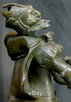 Auguste de Wever Bronze marble Statue Sculpture Satan Devil Mephisto Antique