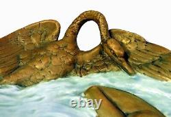 Austrian Art Nouveau Teplitz Tray Nude Mermaid Swan Whirlpool Ernst Wahliss