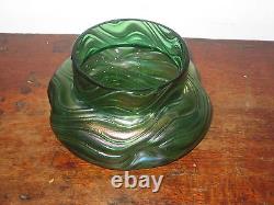 Austrian Bohemia Iridescent Glass Vase Art Nouveau Design