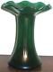 Austrian Iridescent Green Glass Vase Art Nouveau