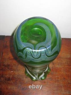 Austrian Large Irridescent Glass Vase High Jugendstil Art Nouveau