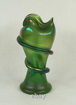Austrian Loetz Iridescent Glass Snake Vase