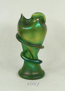 Austrian Loetz Iridescent Glass Snake Vase