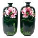 Austrian Pottery Julius Dressler Vases Art Nouveau Flowers H25 Cm C1890