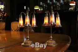 Authentic Tiffany Studios 3 Lite Lily Lamp