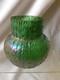 Beautiful Art Nouveau Loetz Style Green Iridescent Glass Vase Leaf Pattern