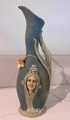 Bernard Bloch Art Nouveau Vase #3746 Austrian Woman Ewer Beautiful
