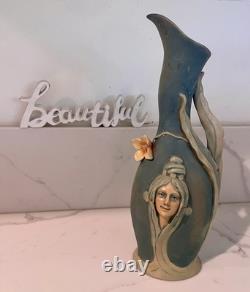 Bernard Bloch Art Nouveau Vase #3746 Austrian Woman Ewer Beautiful