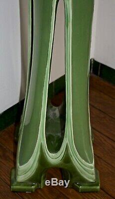 Bernard Bloch Eichwald Majolica Art Nouveau Secessionist Jardiniere On Stand