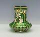 Bohemian Art Nouveau Enameled Glass Vase Antique Manner Of Moser Early 20th C
