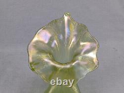 Bohemian Loetz Diana Cisele Iridescent Art Nouveau Glass Jack in the Pulpit Vase