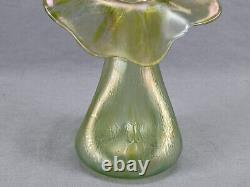 Bohemian Loetz Diana Cisele Iridescent Art Nouveau Glass Jack in the Pulpit Vase