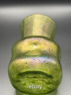 Bohemian Loetz Diana Cisele Iridescent Art Nouveau Glass Vase