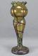 Bohemian Pallme Konig Green Veined Iridescent Art Nouveau Glass Vase Circa 1905