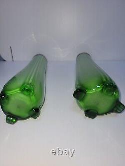 Bohemian pair antiques glass