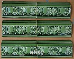 Boote Antique Art Nouveau Majolica 6 Border Tile C1900