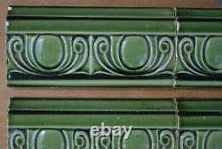 Boote Antique Art Nouveau Majolica 6 Border Tile C1900