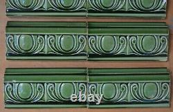 Boote Antique Art Nouveau Majolica 6 Border Tile C1900