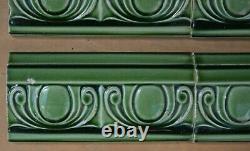 Boote Antique Art Nouveau Majolica 6 Border Tile C1900