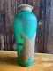Boots Chemist Art Nouveau C1920 Salts Bottle Advertising Jar Peacock Green Gold