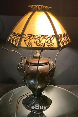 Bradley & Hubbard Lamp-RARE-Water Lilies-Repairable As Is-BUY IT NOW