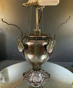 Bradley & Hubbard Lamp-RARE-Water Lilies-Repairable As Is-BUY IT NOW