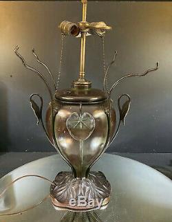 Bradley & Hubbard Lamp-RARE-Water Lilies-Repairable As Is-BUY IT NOW