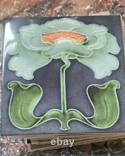 Brand New -Art Nouveau DECORATIVE ONLY Fireplace Tile Set (10 tiles) ref 140