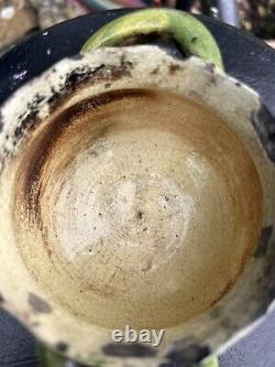 Brannam Barum Pottery 4 Handled Bowl Art Nouveau Hand Signed And Dated 1897