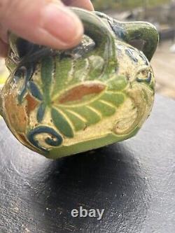 Brannam Barum Pottery 4 Handled Bowl Art Nouveau Hand Signed And Dated 1897