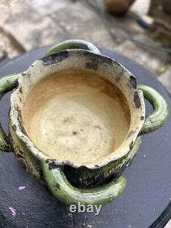 Brannam Barum Pottery 4 Handled Bowl Art Nouveau Hand Signed And Dated 1897