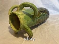 Bretby Art Pottery Vase Nouveau Secessionist Applied Leaf Decoration c. 1915