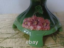 C. 1900 Eichwald Majolica Pottery Germany Art Nouveau Tazza Cake Stand Decor