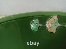 C. 1900 Eichwald Majolica Pottery Germany Art Nouveau Tazza Cake Stand Decor