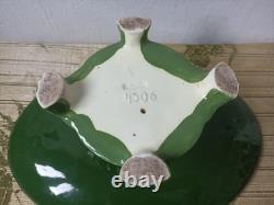 C. 1900 Eichwald Majolica Pottery Germany Art Nouveau Tazza Cake Stand Decor