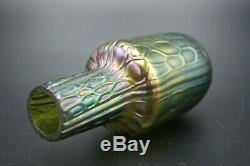 C. 1900 Johann Loetz Bohemian Art Glass Iridescent Vase 4.1/3 Czech Art Nouveau