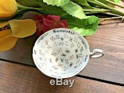 C. 1930's AYNSLEY VTG FORTUNE TELLING Teacup & Saucer The Cup of Knowledge- RARE