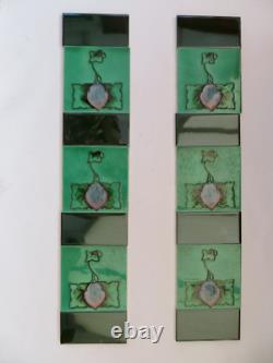 Carron / Jig Art Nouveau Green fireplace tile set