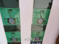 Carron / Jig Art Nouveau Green fireplace tile set