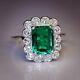 Certified 1.70ct Emerald Green Diamond In 14k White Gold Antique Art Deco Ring
