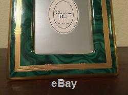 Christian Dior Gaudron Malachite Green Gold Photo Picture Frame 3 x 4 Japan