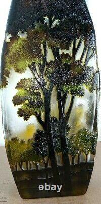 Contemporary Tozay Art Nouveau Galle Style Landscape Vase