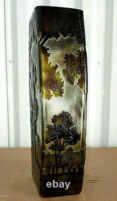 Contemporary Tozay Art Nouveau Galle Style Landscape Vase