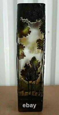 Contemporary Tozay Art Nouveau Galle Style Landscape Vase