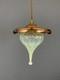 Copper Bloom' Art Nouveau Pendant Light Ceiling Light Vaseline Glass