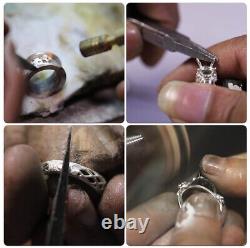 Created Green Emerald and Simulated White Diamond Art Nouveau Wedding Ring Women